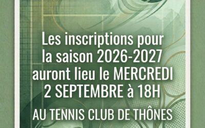 INSCRIPTIONS 2026/2027